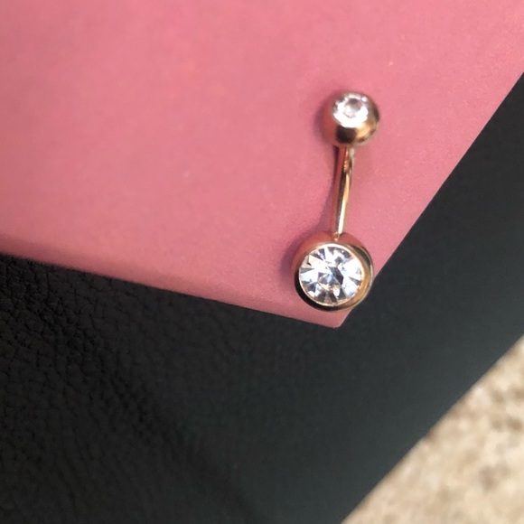 ⭐️3/$15 New! Gold navel belly ring 14 gauge - Picture 3 of 11